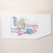 Paris Eiffel Tower sightseeing Badhanddoek (Badhanddoek)