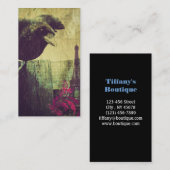 Paris Eiffel Tower Spooky halloween raven Crow Visitekaartje (Voorkant / Achterkant)