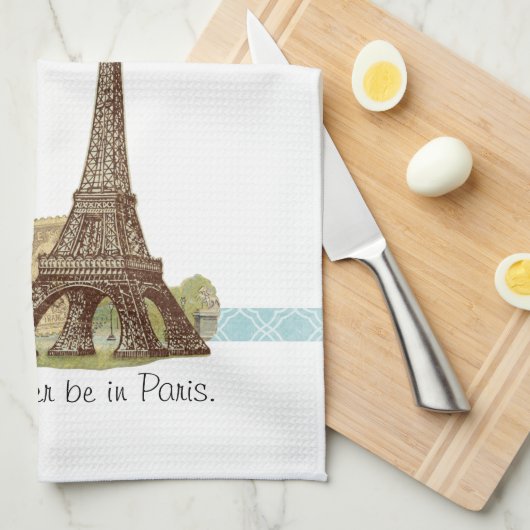 Paris Eiffel Tower Tea Towel Kitchen Towel Theedoek (Quarter Fold)
