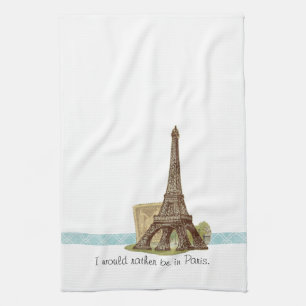 Paris Eiffel Tower Tea Towel Kitchen Towel Theedoek