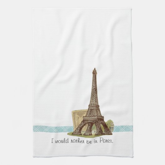Paris Eiffel Tower Tea Towel Kitchen Towel Theedoek (Verticaal)