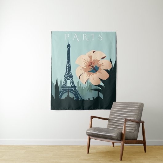 Paris Eiffel Tower Wandkleed (In situ)