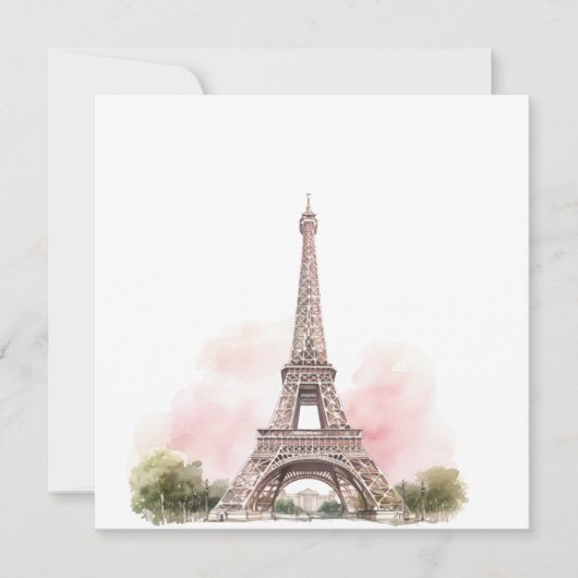 Paris Eiffeltoren Ansichtkaart Feestdagenkaart (Voorkant)