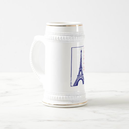 Paris-Eiffeltoren Bierpul (Voorkant links)