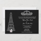 Paris Eiffeltoren bruiloft uitnodiging (Voorkant)