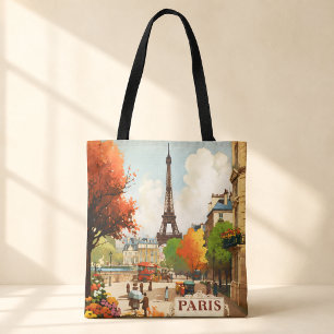 Paris Eiffeltoren Herfst Reisposter Boodschappentt Draagtas