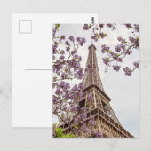 Paris Eiffeltoren in Springtime Foto Briefkaart (Voorkant / Achterkant)