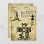  Paris Eiffeltoren Jurk van Briefkaart (Voorkant / Achterkant)