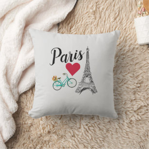 Paris Eiffeltoren Liefdesillustratie Kussen