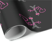PARIS Eiffeltoren met roze boog Cadeaupapier (Rol Hoek)
