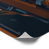 Paris Eiffeltoren Panoramisch Uitzicht Poster (Hoek)