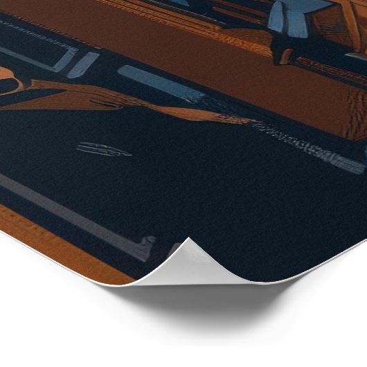 Paris Eiffeltoren Panoramisch Uitzicht Poster (Hoek)