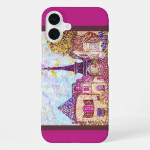 Paris Eiffeltoren pointillisme iPhone 6 hoesje iPhone 16 Plus Hoesje