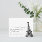 Paris Eiffeltoren repetitie Dinner Enclosure Kaart (Staand voorkant)