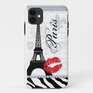 Paris Eiffeltoren Roze Lippen Mobiele Telefoon Hoe iPhone 11 Hoesje