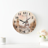 Paris Eiffeltoren  Waterverf Reizen Grote Klok (Huis)