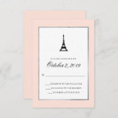 Paris Elegance Blush Pink Silver et Black RSVP (Devant / Derrière)