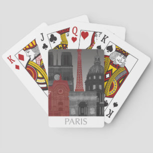 Paris Elevings by Night - Red Pokerkaarten