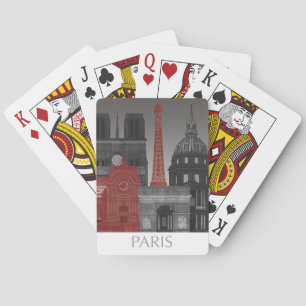 Paris Elevings by Night - Red Pokerkaarten