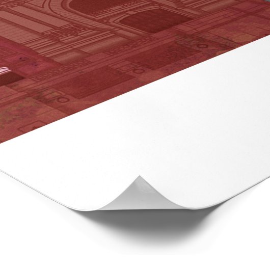 Paris Elevings by Night - Red Poster (Hoek)