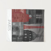 Paris Elevings by Night - Red Wandkleed (Voorkant (horizontaal))