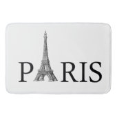 Paris en Eiffeltoren in Black and White Bath Mat (Voorkant)
