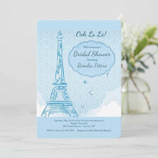 Paris en invitation bleue (Debout devant)