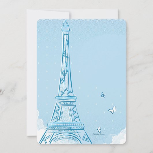 Paris en invitation bleue (Dos)