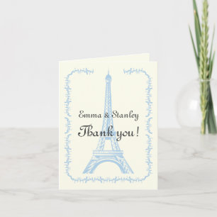 Paris épousant le Merci bleu-clair de Tour Eiffel