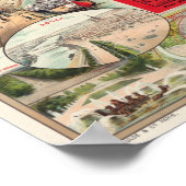 Paris et Londres Poster vintage 1890 (Coin)