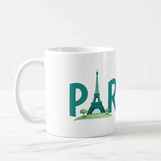 Paris et sa belle tour Eiffel Café Mug (Gauche)