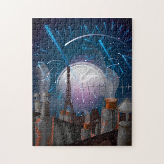 Paris Fireworks Legpuzzel (Verticaal)