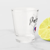 Paris Flag Heart, Frankrijk Shot Glas (Links)