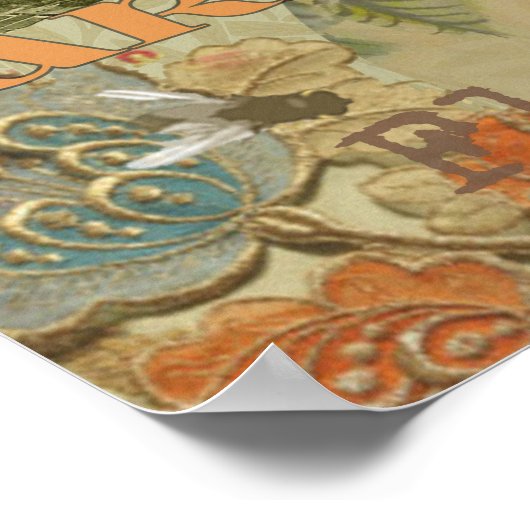 Paris Flapper Art Déco Peacock Vintage (Coin)