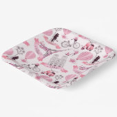 Paris Floral Papieren Bordje (Gebogen)