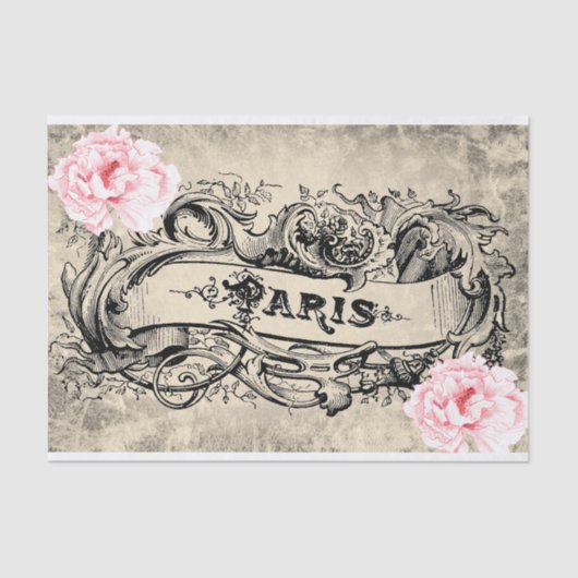 Paris floral tissuepapier (Voorkant)