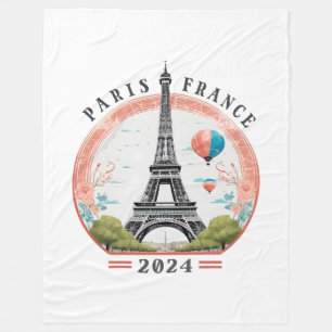 Paris France 2024 Couvertures en polaire, Tour Eif