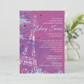 PARIS FRANCE Bar Bat mitzvah Invitation (Debout devant)