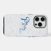 Paris France Bow Chic Coque-Mate iPhone (Verso Horizontal)