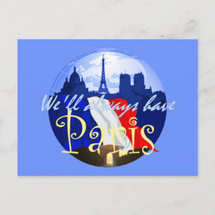 PARIS France Briefkaart