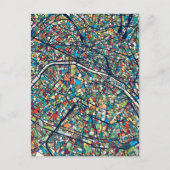 Paris France | Carte colorée (Devant)