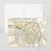 Paris, France : Carte historique, Vintage (Devant / Derrière)