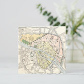 Paris, France : Carte historique, Vintage (Debout devant)