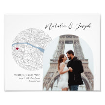 Paris France Carte Mariage Fiançailles Photo Cadea