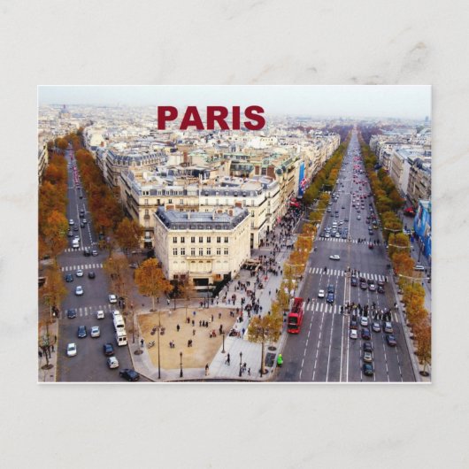 Paris France Champs Elyses (St.K.) Briefkaart (Voorkant)