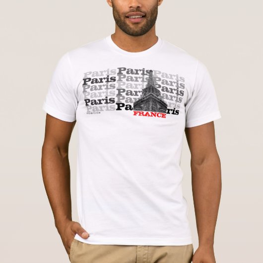 Paris France Eiffel T-Shirt (Voorkant)