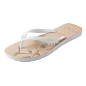 Paris France Eiffel Tower Shabby Flip Flop Sandale (Schuin)