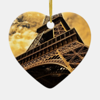 Paris France Eiffel Tower Sunset Keramisch Ornament
