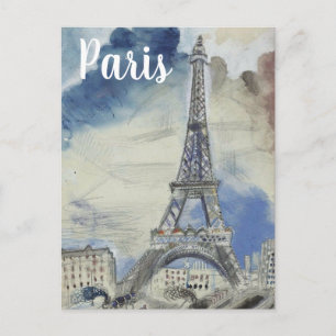 PARIS France Eiffel Tower vintage briefkaart