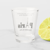 Paris France Eiffel Tower Wedding Favor Shot Glas (Achterkant)